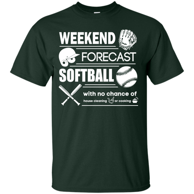 WEEKEND FORECAST SOFTBALL-T-Shirt & Hoodie-Classic T-Shirt-Forest Green