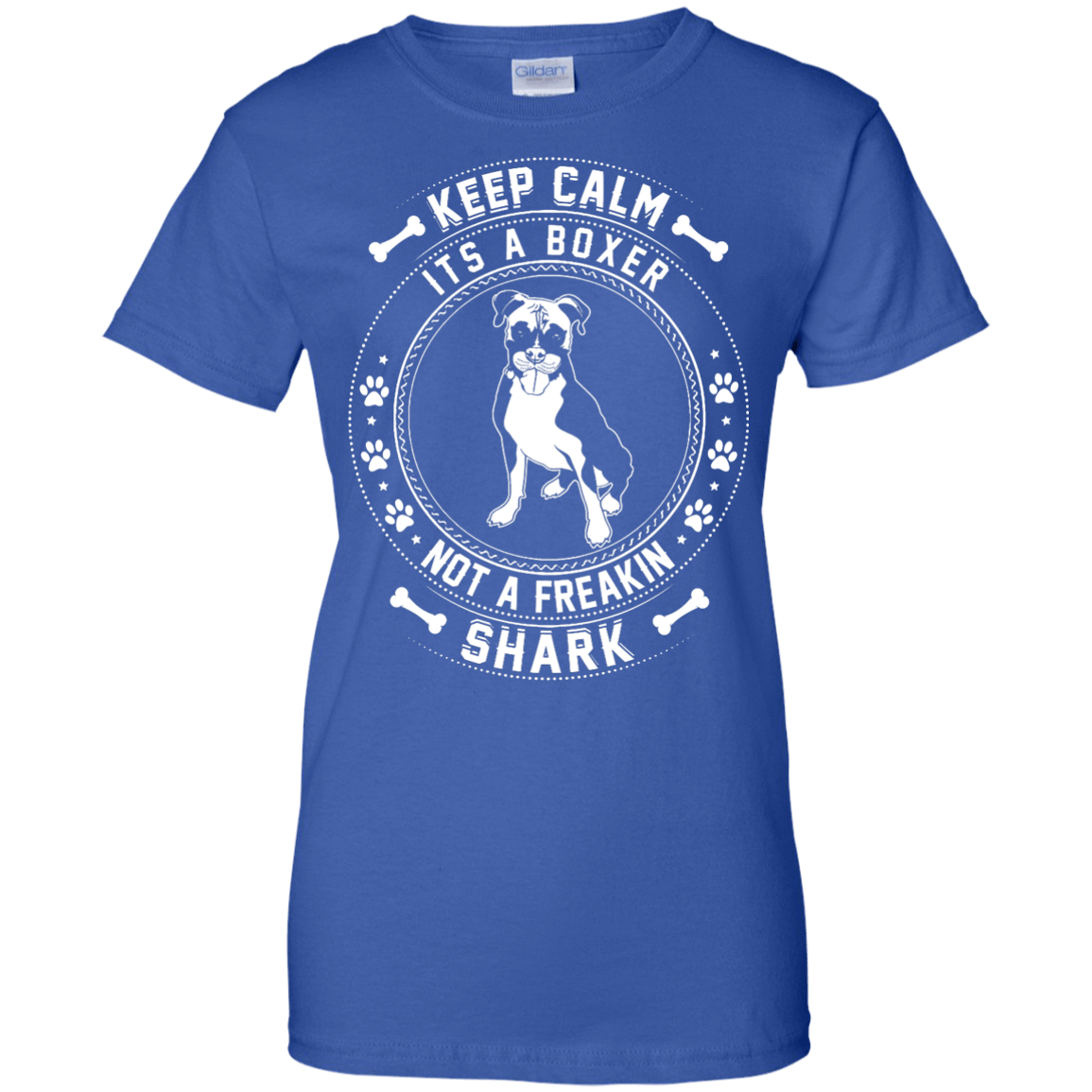 Keep Calm It's A Boxer Not A Freaking Shark-T-Shirt & Hoodie-Women's T-Shirt-Royal