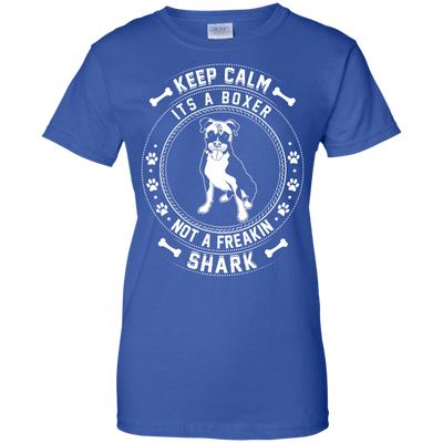 Keep Calm It's A Boxer Not A Freaking Shark-T-Shirt & Hoodie-Women's T-Shirt-Royal
