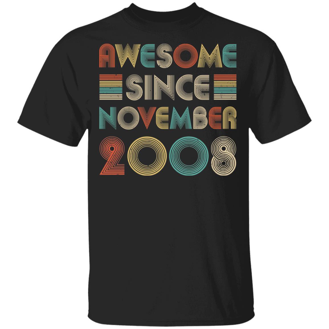 Awesome Since November 2008 Vintage 14th Birthday Gifts Youth