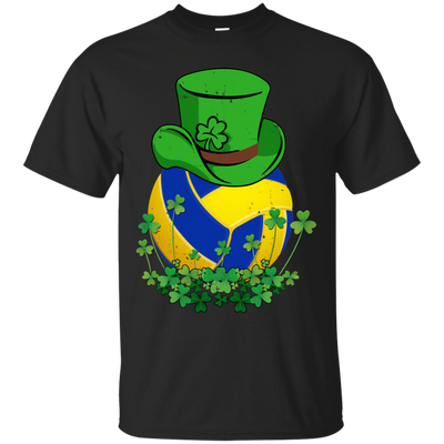 Shamrock Volleyball Leprechaun St Patricks Day-T-Shirt & Hoodie-Classic T-Shirt-Black