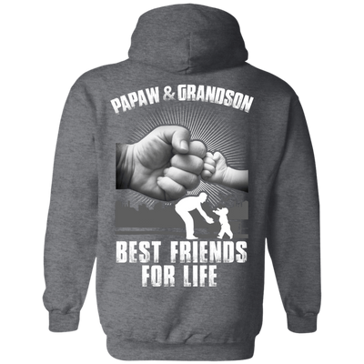 Papaw And Grandson Best Friends For Life-T-Shirt & Hoodie-Pullover Hoodie-Dark Heather