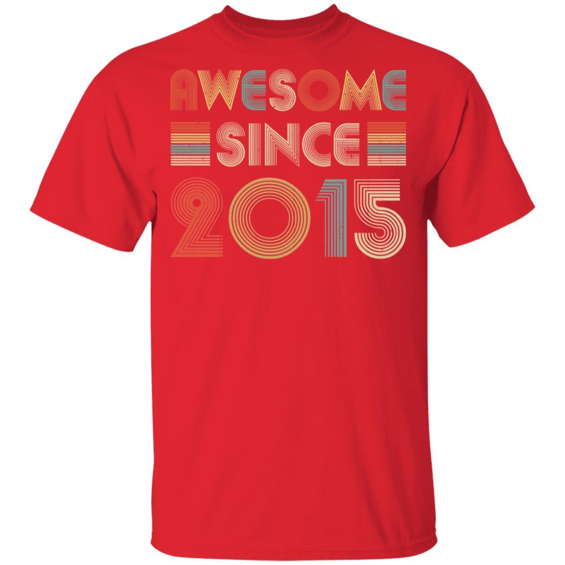 Awesome Since 2015 6th Birthday Gifts Youth-Youth Shirt-Youth T-Shirt-Red