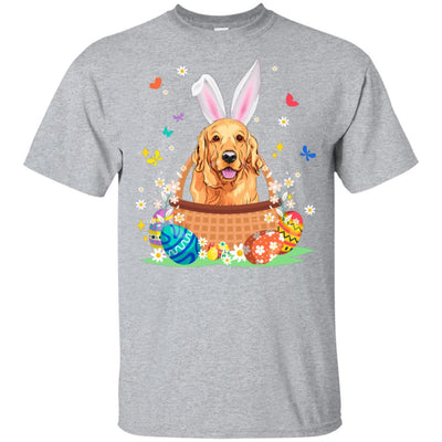 Golden Retriever Bunny Hat Rabbit Easter Eggs-T-Shirt & Hoodie-Classic T-Shirt-Sport Grey