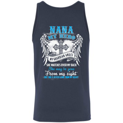 My Nana My Hero My Guardian Angel She Watches Over My Back-T-Shirt & Hoodie-Unisex Tank-Navy