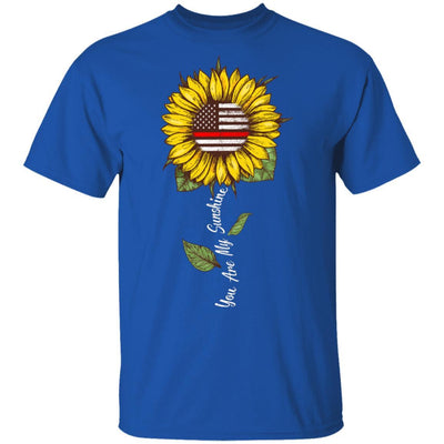 You Are My Sunshine Sunflower Female Firefighter Gifts-T-Shirt & Hoodie-Classic T-Shirt-Royal