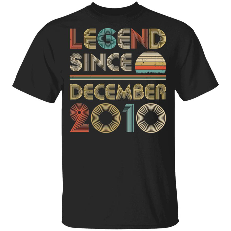 Legend Since December 2010 Vintage 11th Birthday Gifts Youth-Youth Shirt-Youth T-Shirt-Black