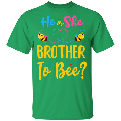 Gender Reveal Pink Blue What Will It Bee He Or She Brother Youth-Youth Shirt-Youth T-Shirt-Irish Green