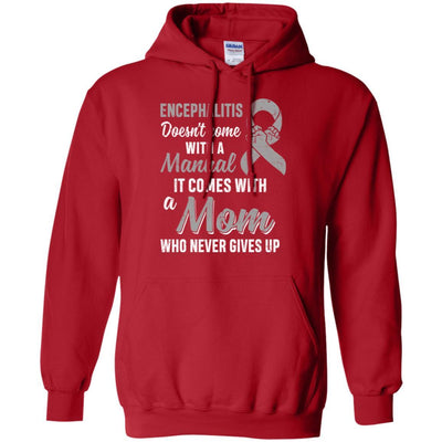 Encephalitis Awareness Mom Warrior Gifts-T-Shirt & Hoodie-Pullover Hoodie-Red