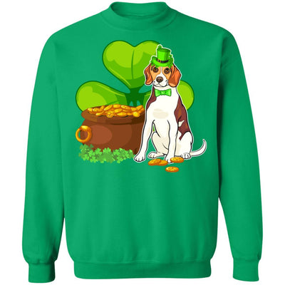 Beagle St Patrick's Day Irish Dog Lover Funny Gifts-T-Shirt & Hoodie-Crewneck Sweatshirt-Irish Green