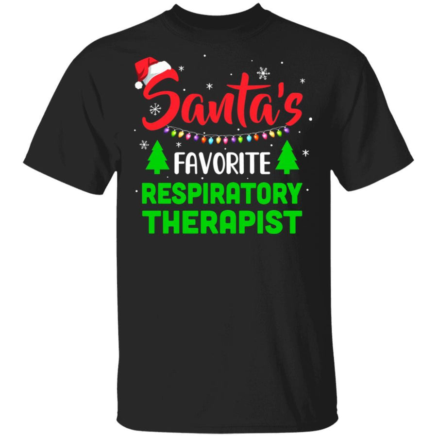 Santa's Favorite Respiratory Therapist Funny Christmas Xmas Gifts-T-Shirt & Sweatshirt-Classic T-Shirt-Black