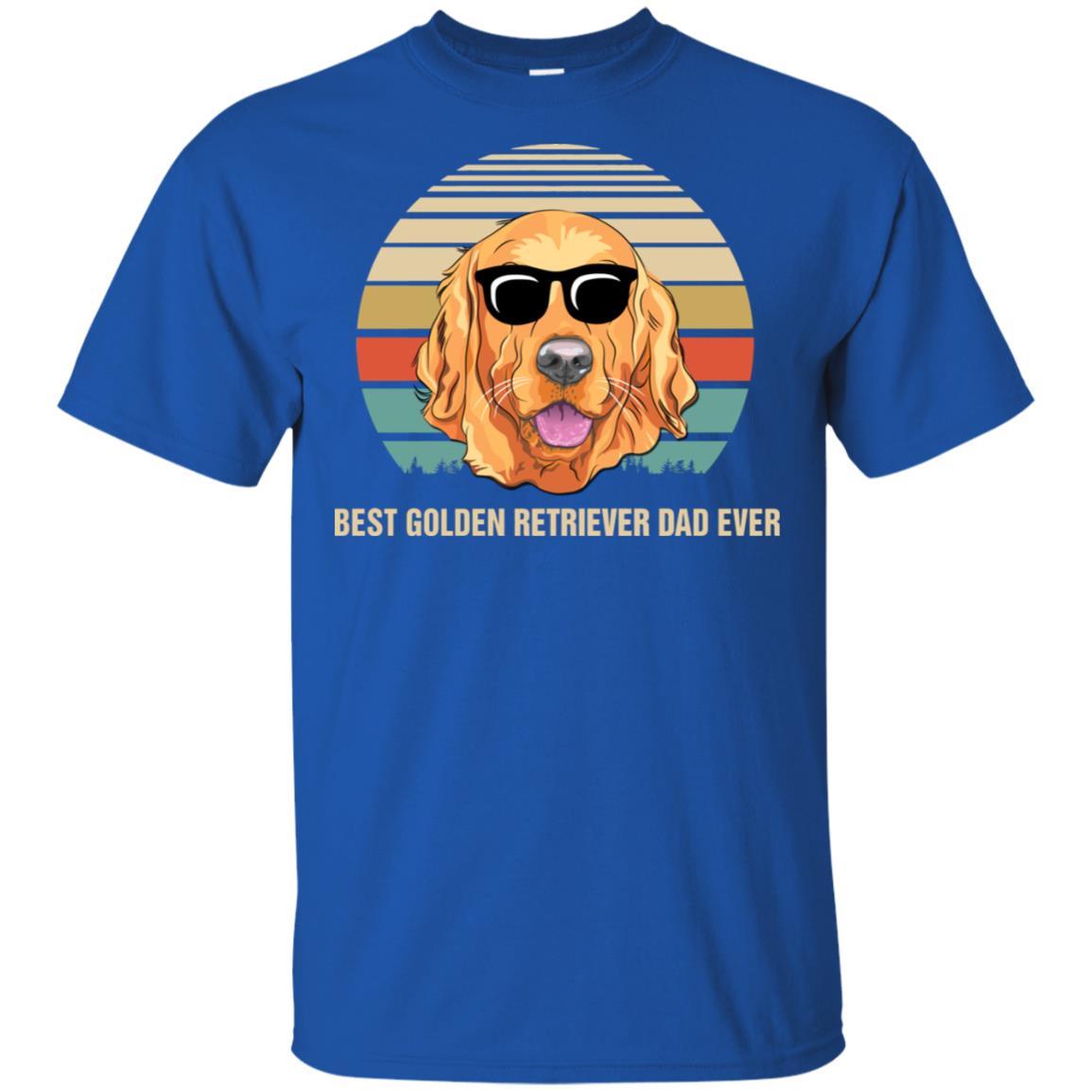 Vintage Golden Retriever Dad Gifts Best Golden Retriever Dad Ever-T-Shirt & Hoodie-Classic T-Shirt-Royal