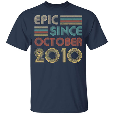 Epic Since October 2010 Vintage 11th Birthday Gifts Youth-Youth Shirt-Youth T-Shirt-Navy