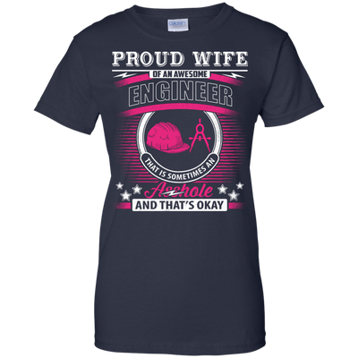Proud Wife Of An Awesome Engineer-T-Shirt & Hoodie-Women's T-Shirt-Navy