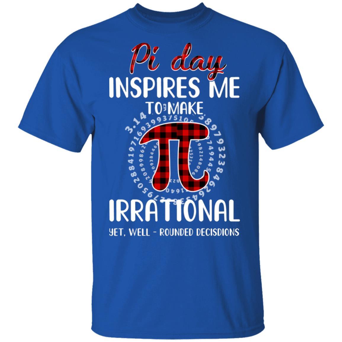 Pi Day Inspires Me To Make Irrational Red Plaid-T-Shirt & Hoodie-Classic T-Shirt-Royal
