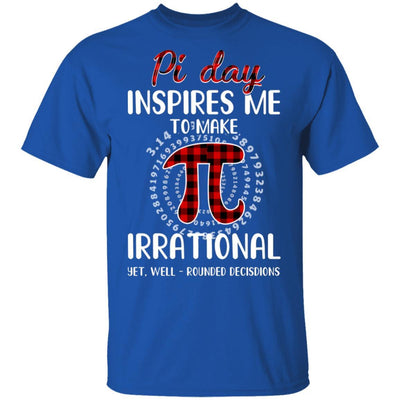 Pi Day Inspires Me To Make Irrational Red Plaid-T-Shirt & Hoodie-Classic T-Shirt-Royal