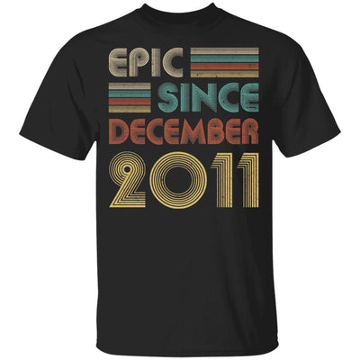 Epic Since December 2011 Vintage 10th Birthday Gifts Youth-Youth Shirt-Youth T-Shirt-Black