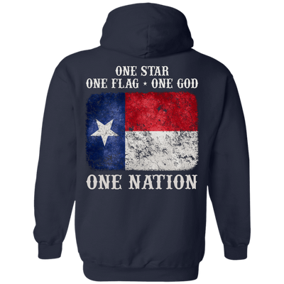 One Star One Flag One God One Nation-T-Shirt & Hoodie-Pullover Hoodie-Navy