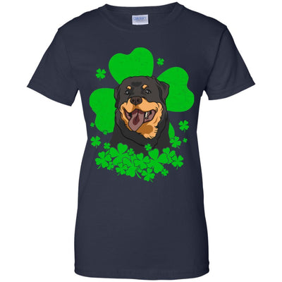 Rottweiler St. Patrick's Day Clovers-T-Shirt & Hoodie-Women's T-Shirt-Navy