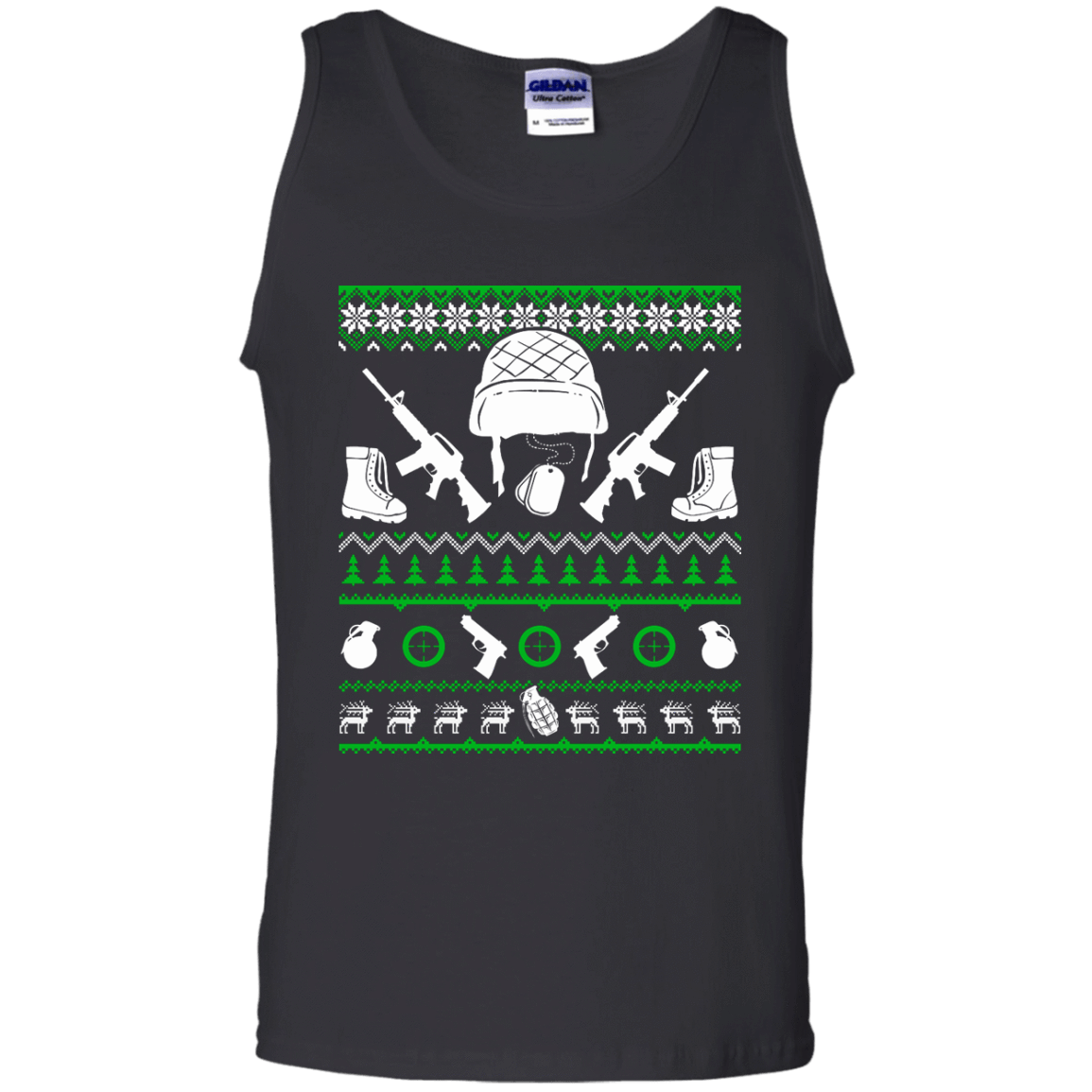 Soldier Christmas Sweater-T-Shirt & Hoodie-Unisex Tank-Black