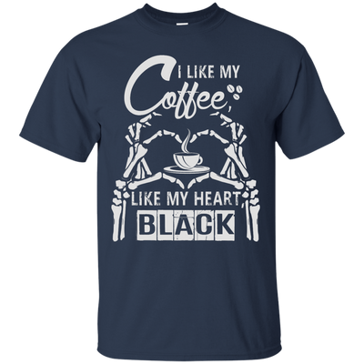 I Like My Coffee Like My Heart Black-T-Shirt & Hoodie-Classic T-Shirt-Navy