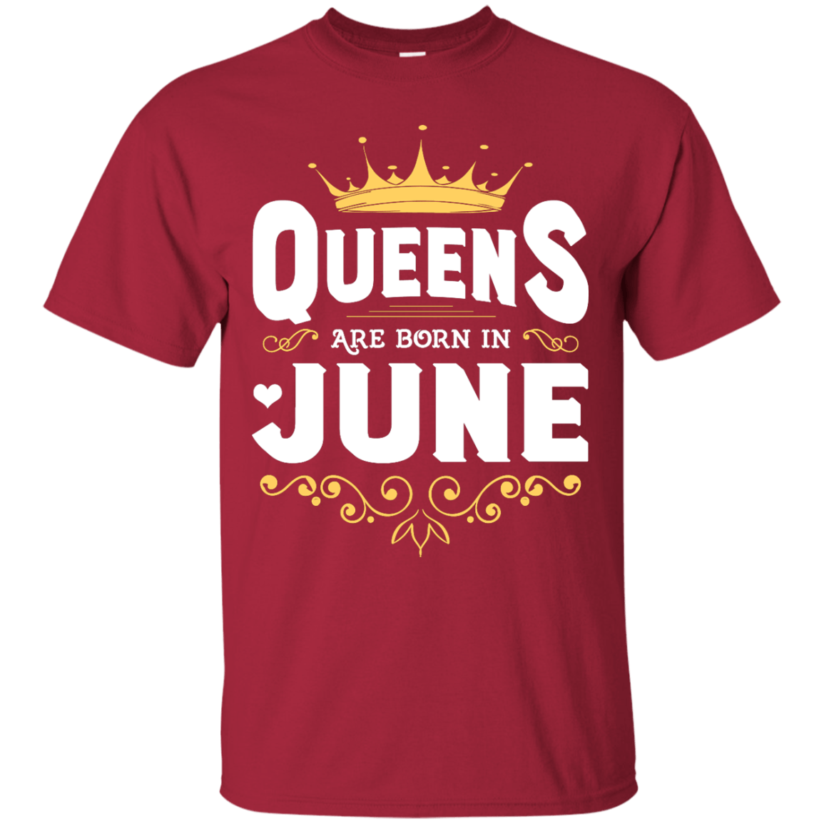 Queens Are Born In June-T-Shirt & Hoodie-Classic T-Shirt-Cardinal