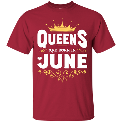 Queens Are Born In June-T-Shirt & Hoodie-Classic T-Shirt-Cardinal