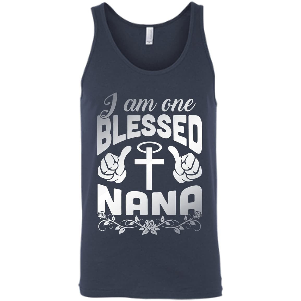 I Am One Blessed Nana-T-Shirt & Hoodie-Unisex Tank-Navy