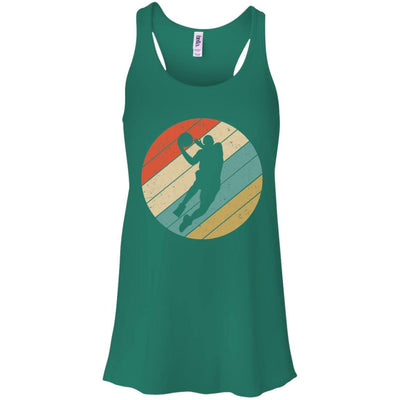 Retro Vintage Basketball Gifts-T-Shirt & Tank Top-Women's Flowy Racerback Tank-Kelly Green
