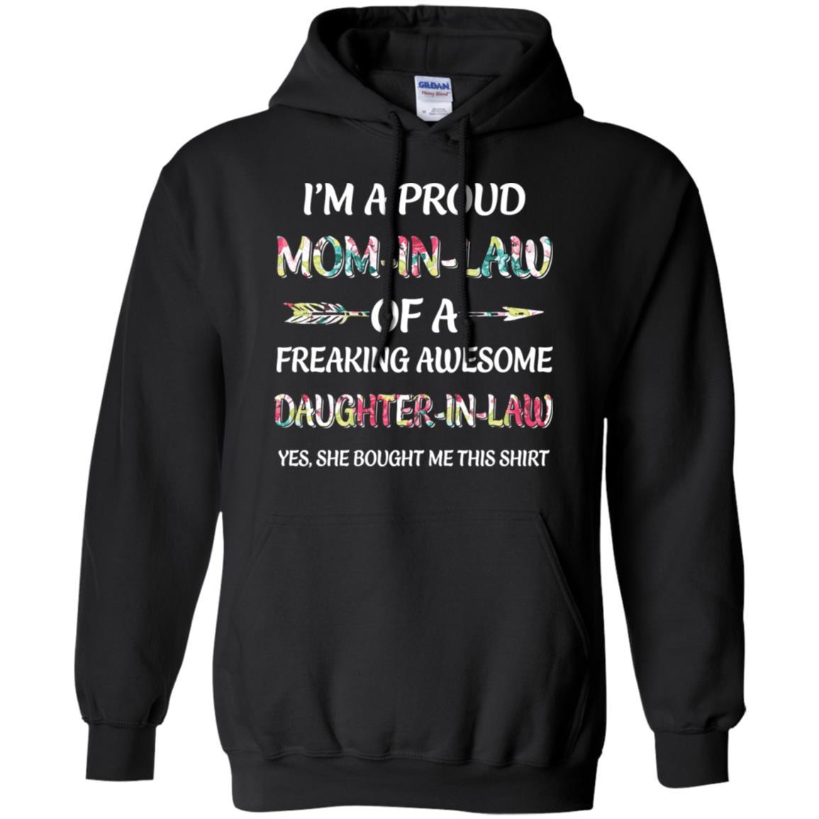Proud Mom-In-Law Mother's Day Gift From A Daughter-In-Law-T-Shirt & Hoodie-Pullover Hoodie-Black