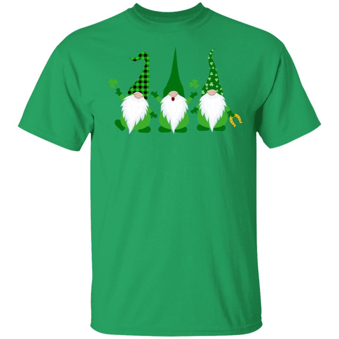 Three Gnomes Holding Shamrocks St Patricks Day Boys Girls