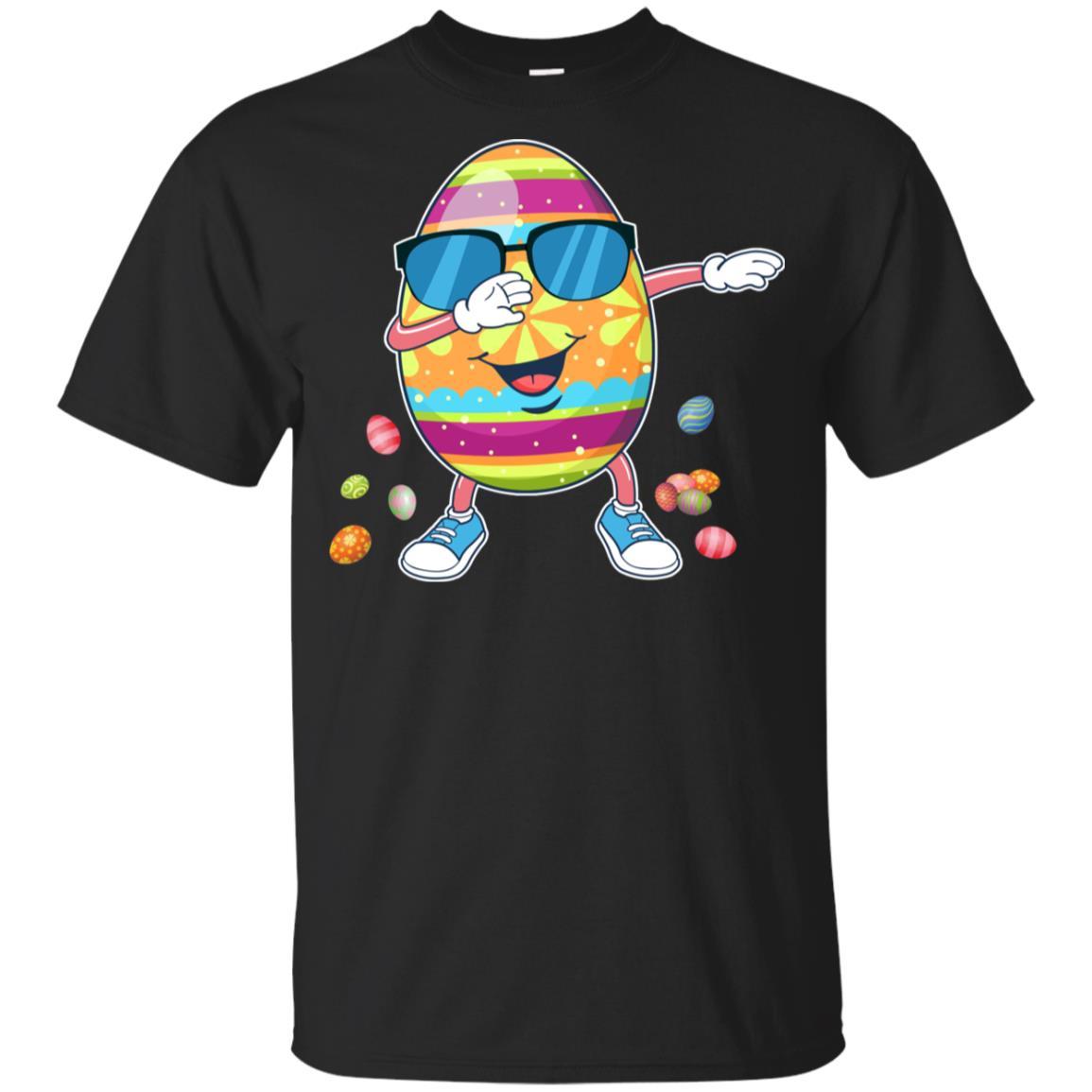 Easter Funny Birthday Dabbing Egg Gift Kids Youth-Youth Shirt-Youth T-Shirt-Black