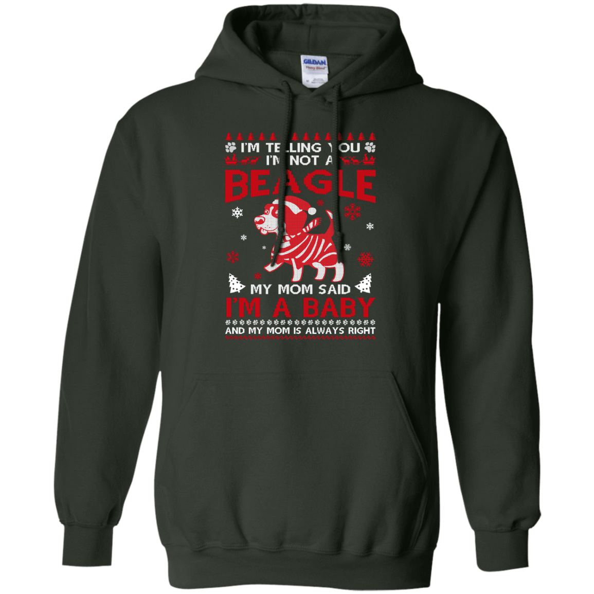 I'm Telling You I'm Not A Beagle-T-Shirt & Hoodie-Pullover Hoodie-Forest Green
