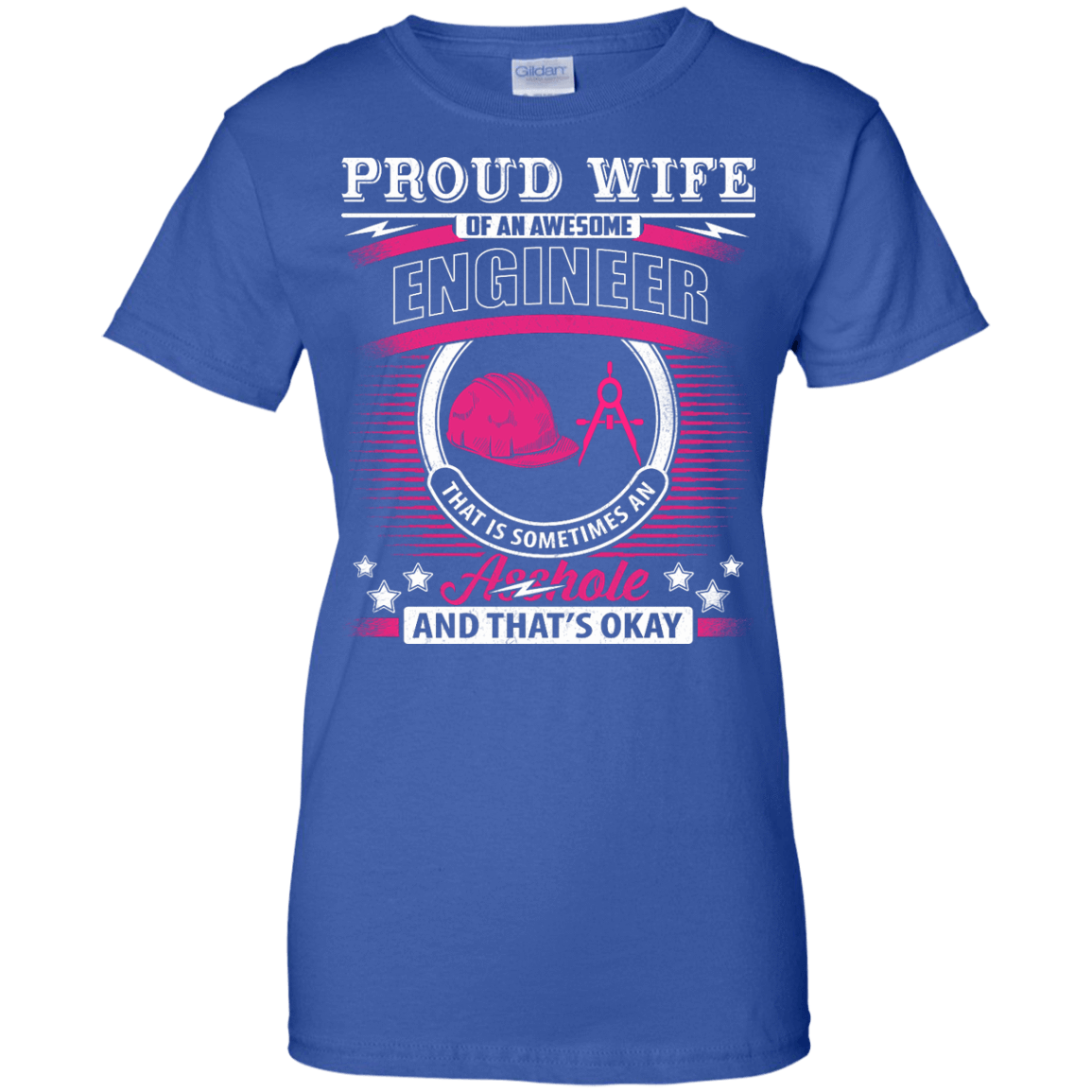 Proud Wife Of An Awesome Engineer-T-Shirt & Hoodie-Women's T-Shirt-Royal