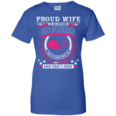 Proud Wife Of An Awesome Engineer-T-Shirt & Hoodie-Women's T-Shirt-Royal
