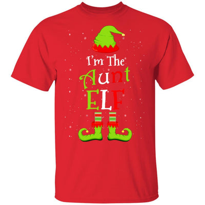 I'm The Aunt Elf Family Matching Funny Christmas Group Gift-T-Shirt & Sweatshirt-Classic T-Shirt-Red