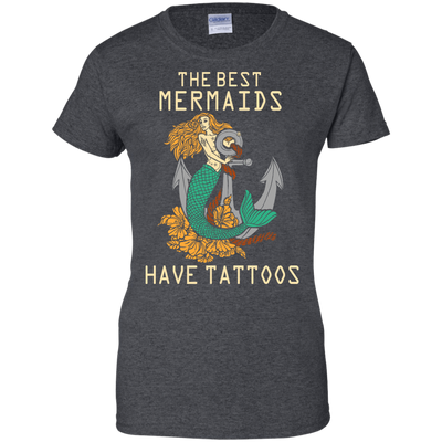 The Best Mermaids Have Tattoos-T-Shirt & Hoodie-Women's T-Shirt-Dark Heather