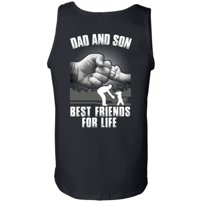 Dad And Son Best Friends For Life-T-Shirt & Hoodie-Unisex Tank-Black