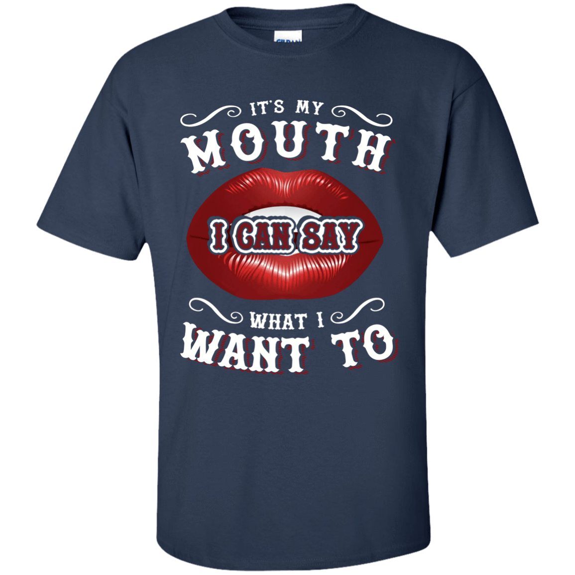 It's My Mouth-T-Shirt & Hoodie-Classic T-Shirt-Navy