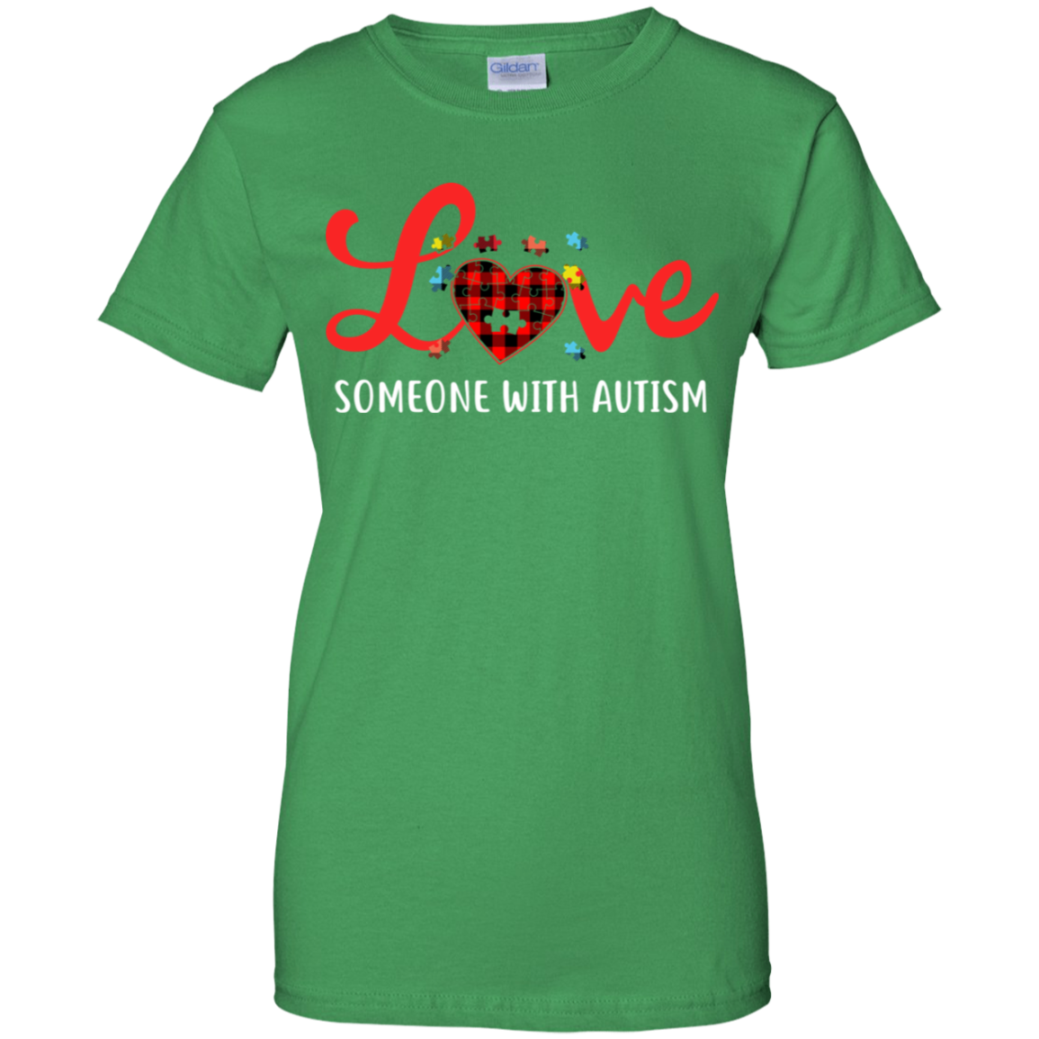 Love Someone With Autism-T-Shirt & Hoodie-Women's T-Shirt-Irish Green