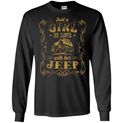 Just A Girl In Love With Her Jeep-T-Shirt & Hoodie-Long Sleeve T-Shirt-Black