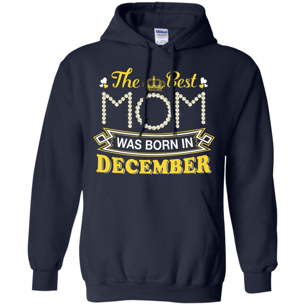 The Best Mom Was Born In December-T-Shirt & Hoodie-Pullover Hoodie-Navy