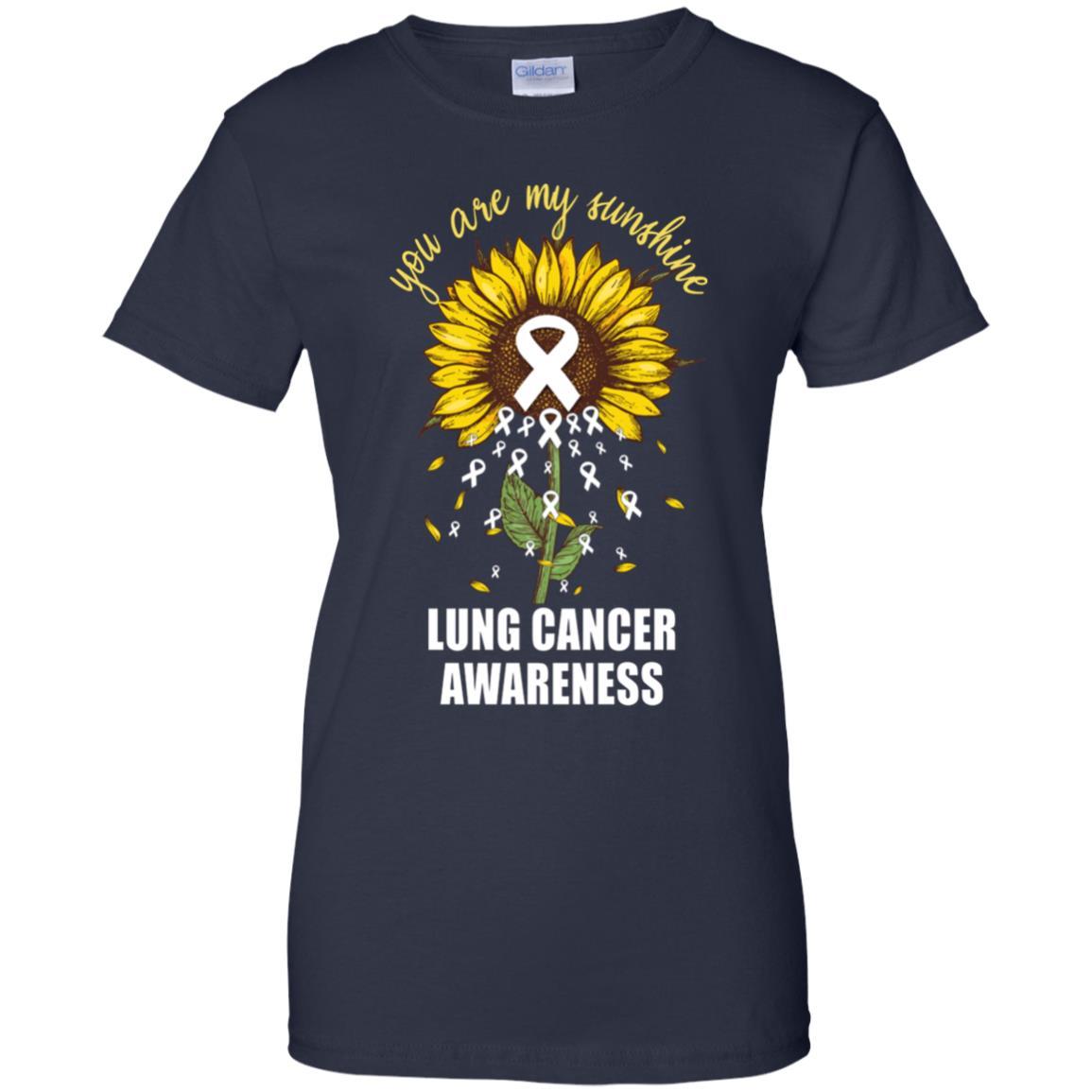 You Are My Sunshine Lung Cancer Awareness-T-Shirt & Hoodie-Women's T-Shirt-Navy