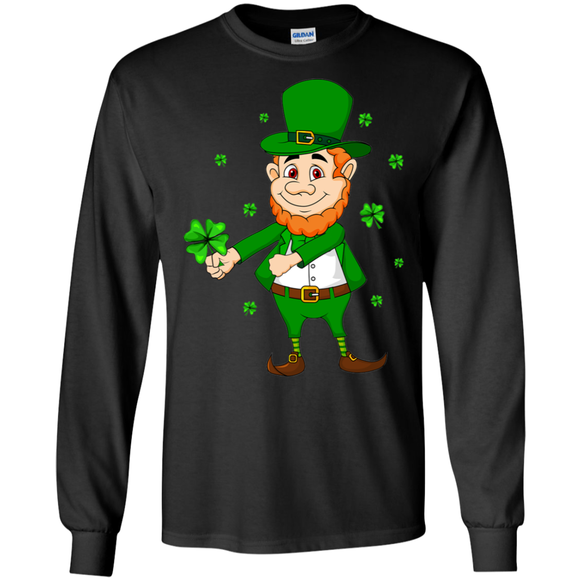 Floss Dance Leprechaun St Patricks Day Flossing-T-Shirt & Hoodie-Long Sleeve T-Shirt-Black