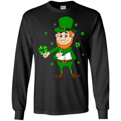 Floss Dance Leprechaun St Patricks Day Flossing-T-Shirt & Hoodie-Long Sleeve T-Shirt-Black