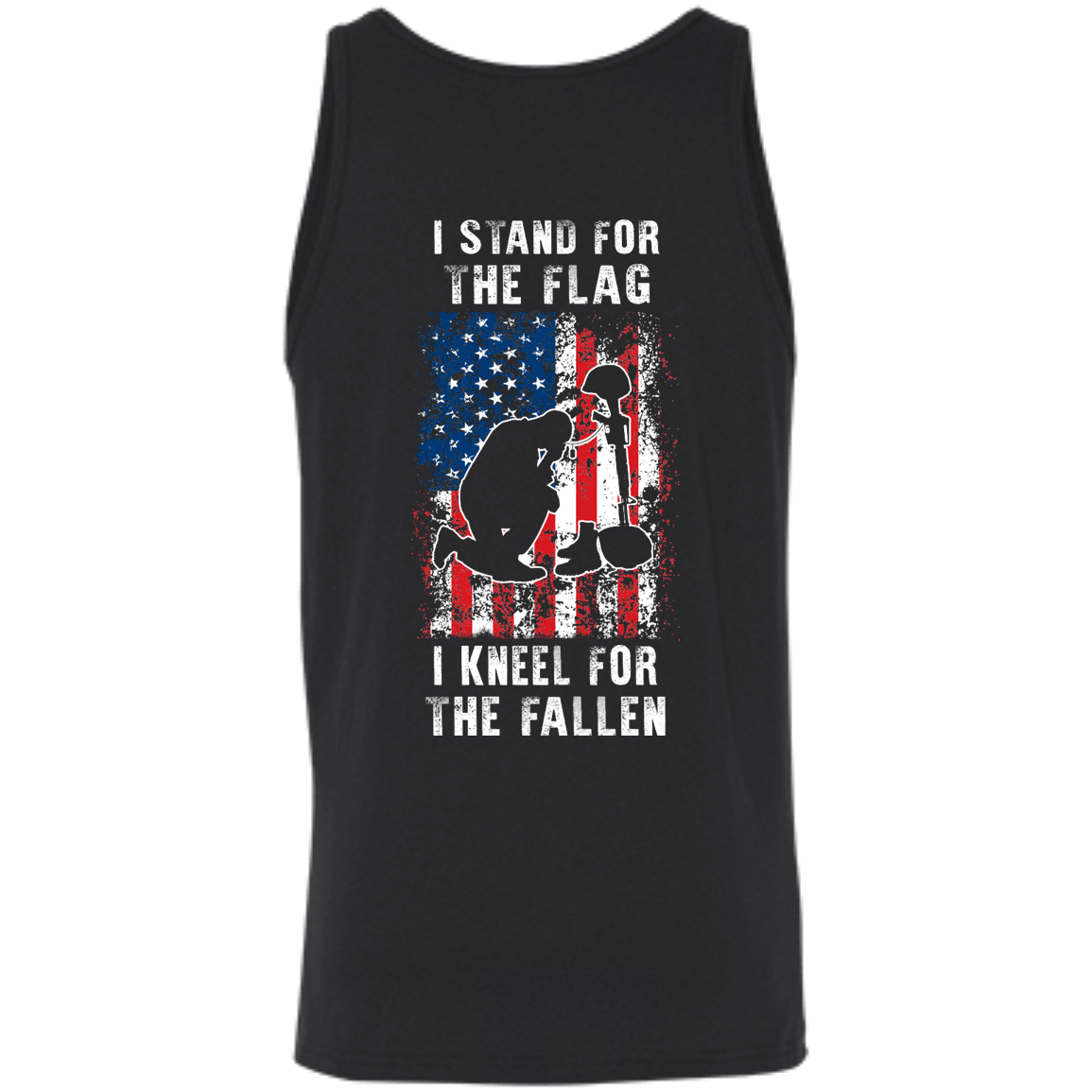 I Stand For The Flag I Kneel For The Fallen-T-Shirt & Hoodie-Unisex Tank-Black