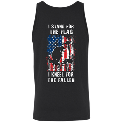 I Stand For The Flag I Kneel For The Fallen-T-Shirt & Hoodie-Unisex Tank-Black