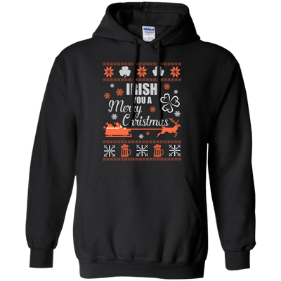 Irish You A Merry Chrristmas-T-Shirt & Hoodie-Pullover Hoodie-Black