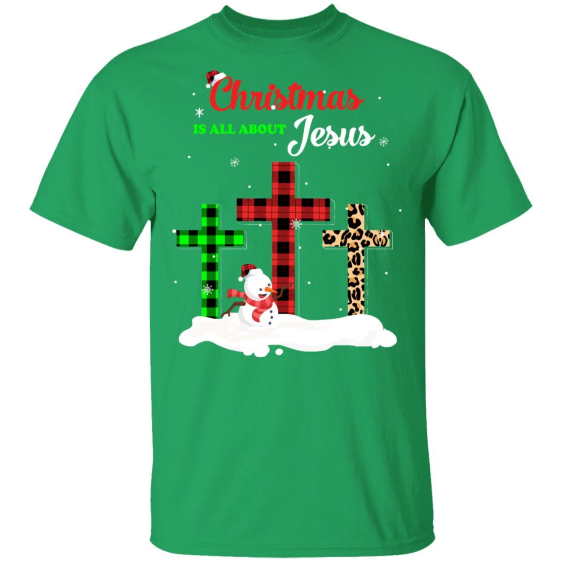 Christmas Is All About Jesus Love Christ Xmas Gifts-T-Shirt & Sweatshirt-Classic T-Shirt-Irish Green