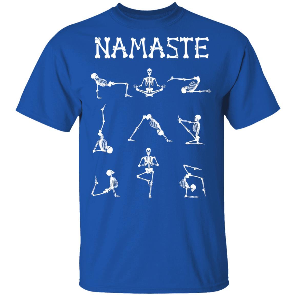 Namaste Yoga Skeleton Halloween Costume Gifts-T-Shirt & Tank Top-Classic T-Shirt-Royal